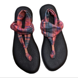 Sanuk‎ Women’s Yoga Slingback Sandals Pink Multicolor Size 9